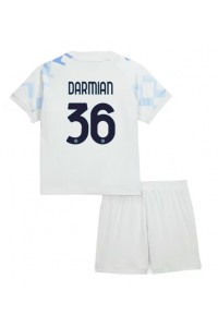 Fotbalové Dres Inter Milan Matteo Darmian #36 Dětské Venkovní Oblečení 2025-26 Krátký Rukáv (+ trenýrky)